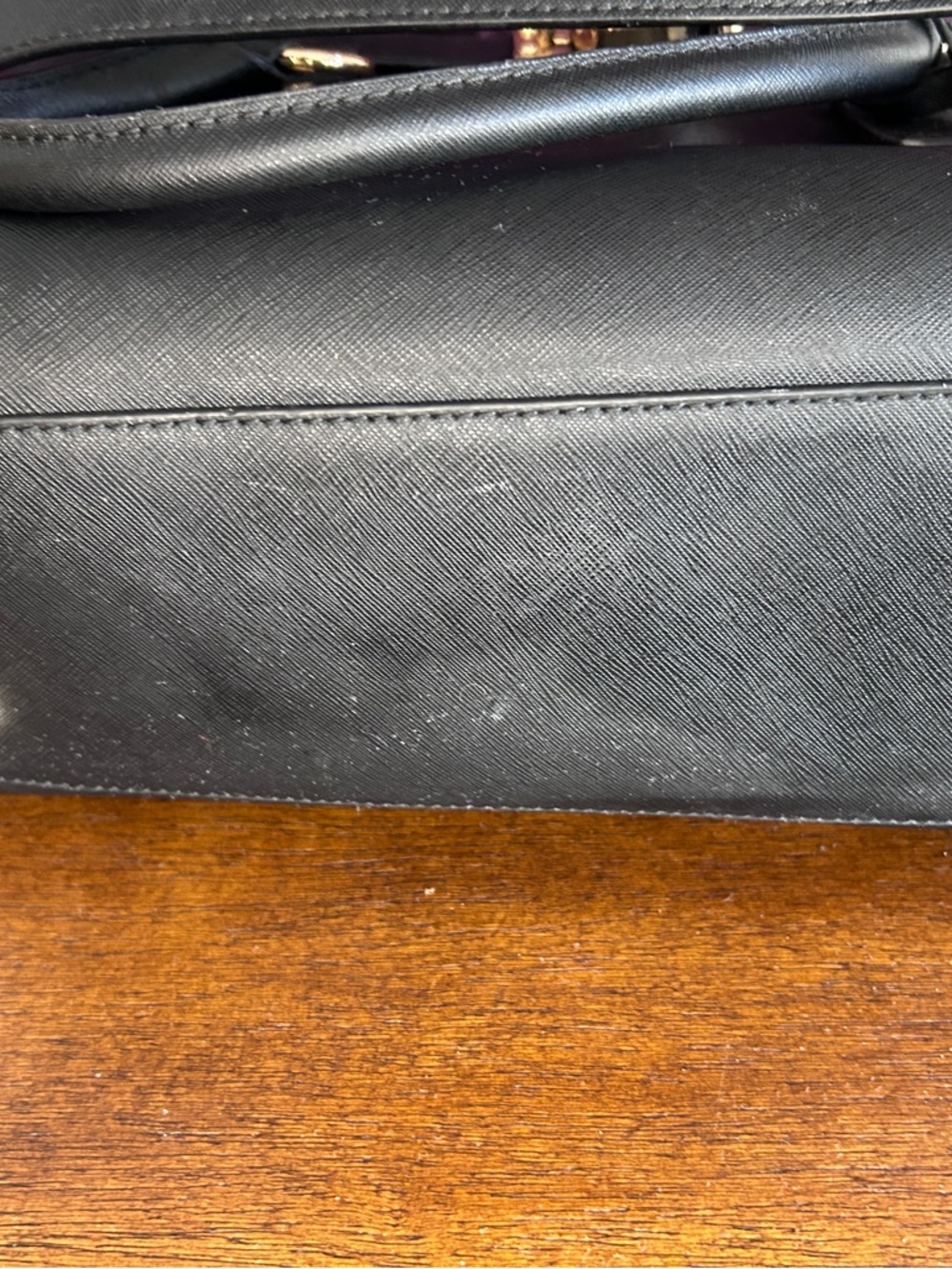 Michael Kors Hamilton Satchel Black Leather | Gold Lock | - Picture 16 of 16